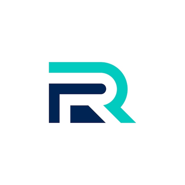 Ilustración vectorial del diseño del logotipo de la letra R