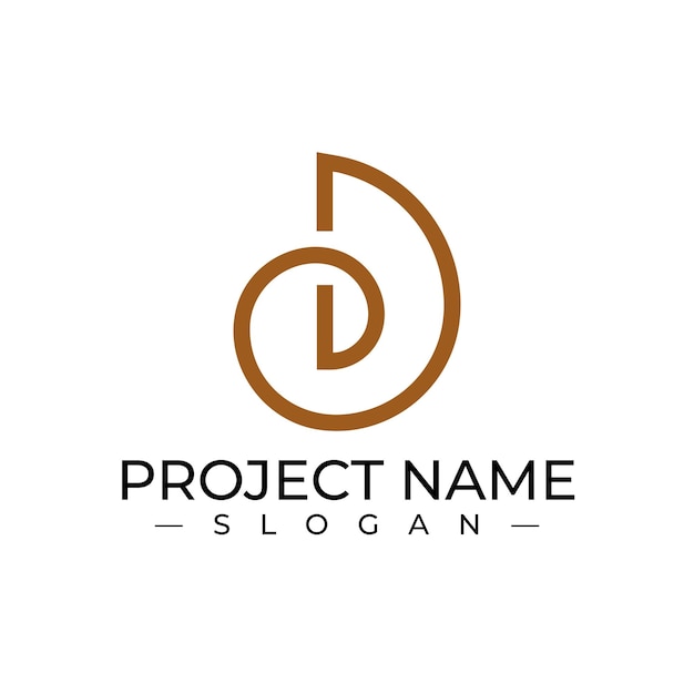 Ilustración vectorial de diseño de logotipo de monograma creativo para marca moderna y profesional