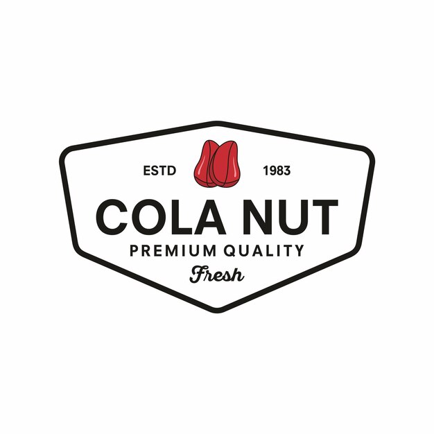 Ilustración vectorial del diseño del logotipo de la nuez de cola