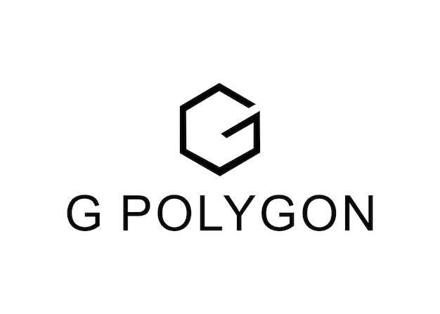 Ilustración vectorial del diseño del logotipo del polígono g