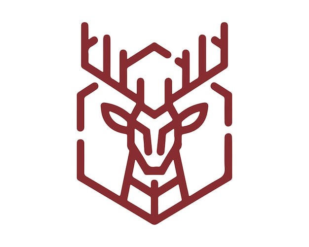 Ilustración vectorial del diseño del logotipo del reno