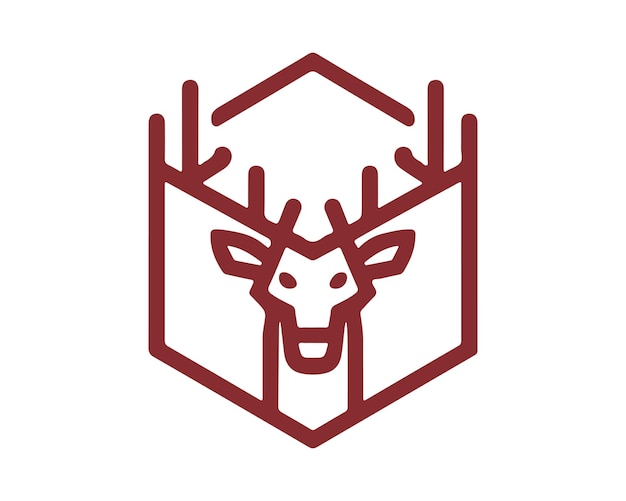 Ilustración vectorial del diseño del logotipo del reno