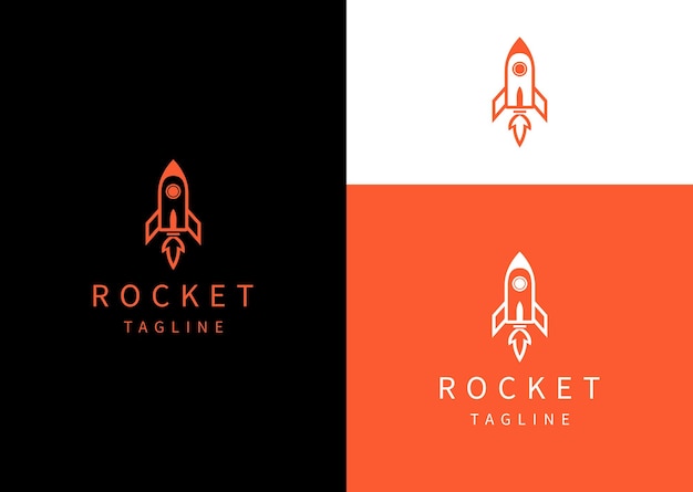 Ilustración vectorial del diseño del logotipo de Rocket
