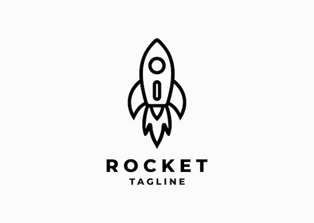 Ilustración vectorial del diseño del logotipo de Rocket