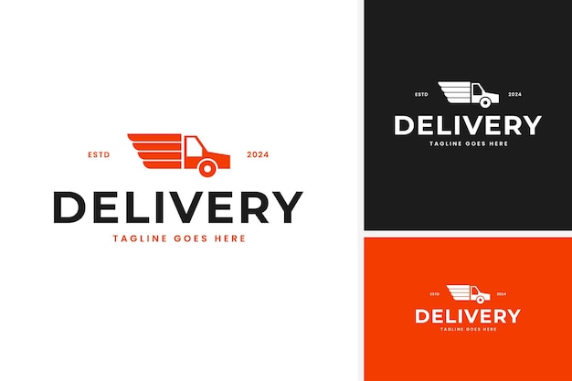 Ilustración vectorial del diseño del logotipo de Speedy Truck para logística y entrega