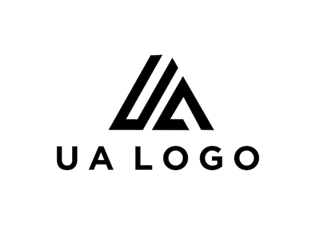 Ilustración vectorial del diseño del logotipo ua