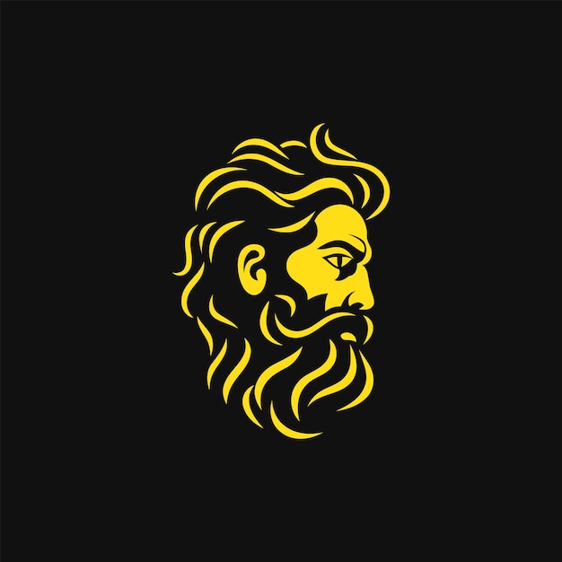 Ilustración vectorial del diseño del logotipo de Zeus