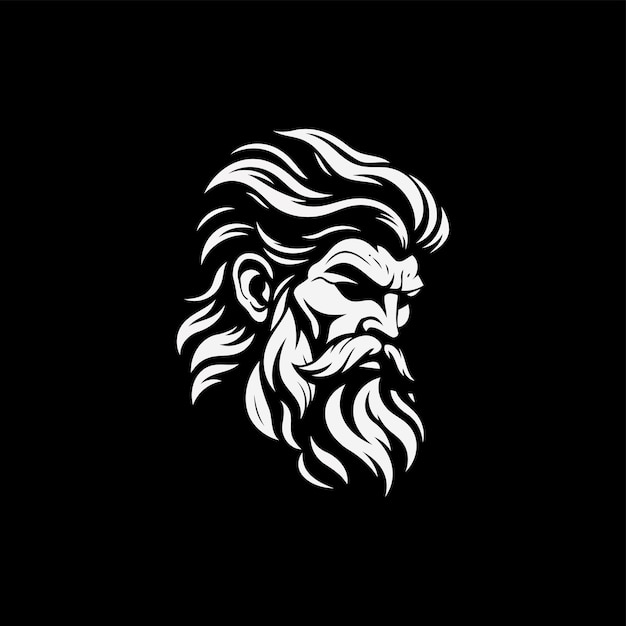 Ilustración vectorial del diseño del logotipo de Zeus