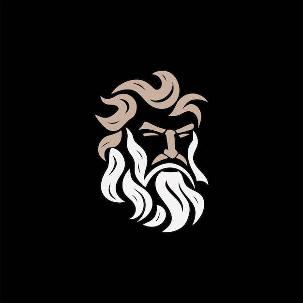 Ilustración vectorial del diseño del logotipo de Zeus