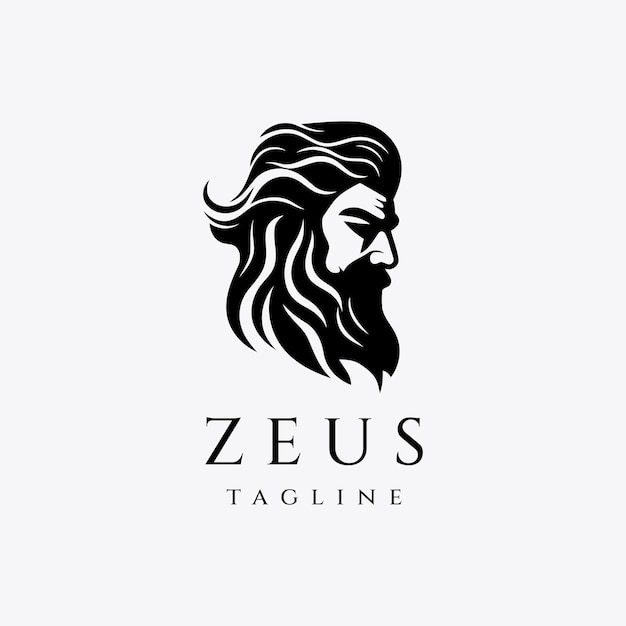 Ilustración vectorial del diseño del logotipo de Zeus