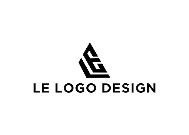 ilustración vectorial de diseño de logotipo le