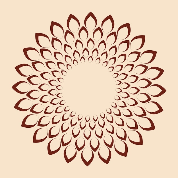 Ilustración vectorial de diseño de mandala decorativa floral de la India