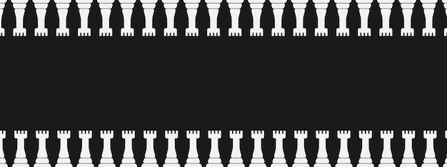 Ilustración vectorial del diseño del marco de borde del ajedrez