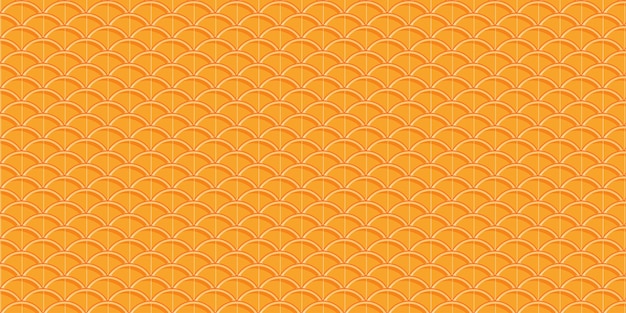 Ilustración vectorial de diseño de patrón naranja fresco