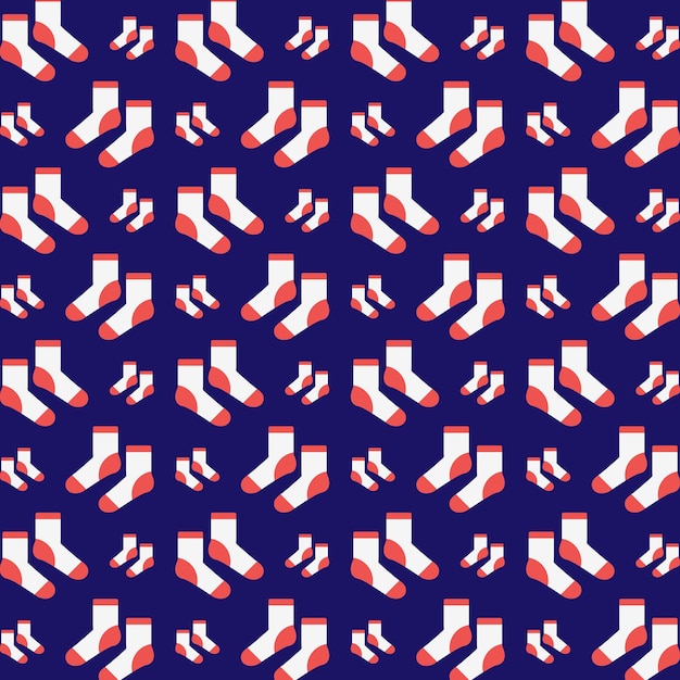 Ilustración vectorial de diseño de patrones de calcetines con un fondo colorido y moderno