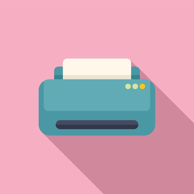 Ilustración vectorial de diseño plano de una impresora