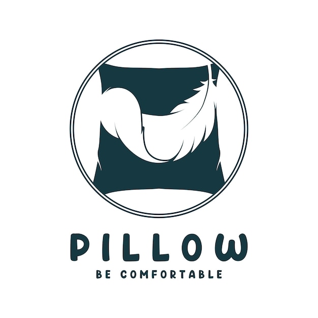 Ilustración vectorial del diseño de la plantilla del logotipo de Simple Soft Pillow