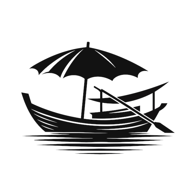 Ilustración vectorial de un diseño simple de un barco
