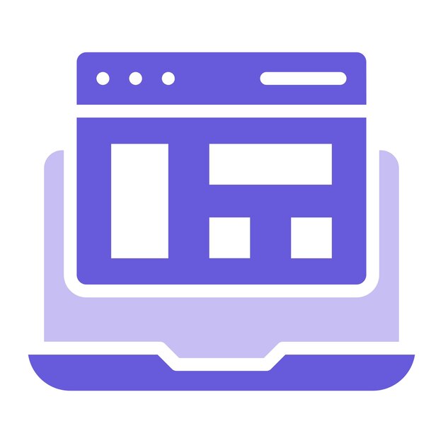 Ilustración vectorial del diseño del sitio web