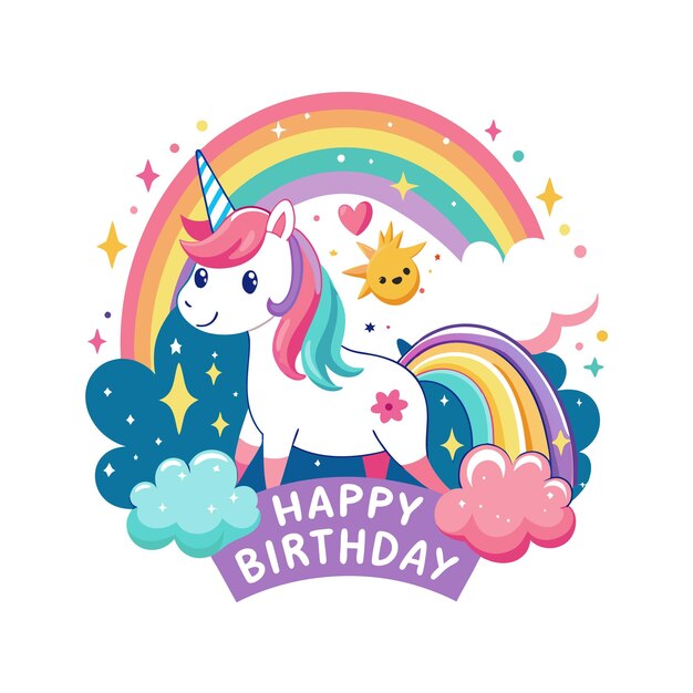 Ilustración vectorial de diseño de tarjetas de felicitación de cumpleaños
