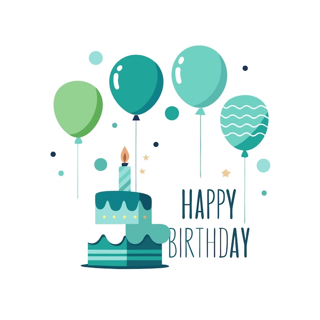 Ilustración vectorial de diseño de tarjetas de felicitación de cumpleaños