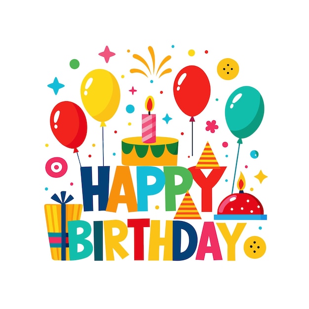 Ilustración vectorial de diseño de tarjetas de felicitación de cumpleaños