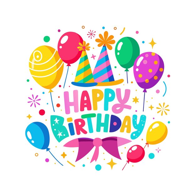 Ilustración vectorial de diseño de tarjetas de felicitación de cumpleaños