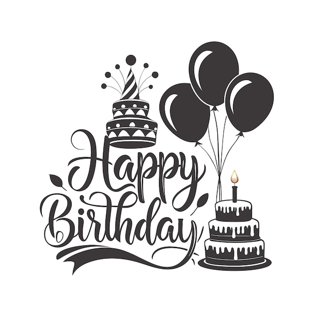 Ilustración vectorial de diseño de tarjetas de felicitación de cumpleaños