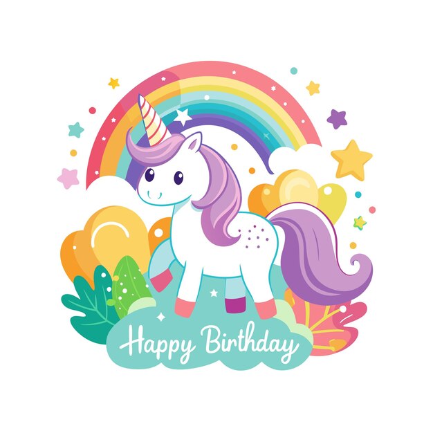 Ilustración vectorial de diseño de tarjetas de felicitación de cumpleaños