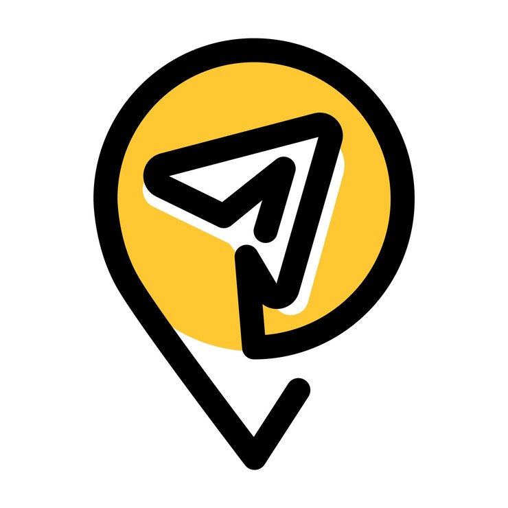 Vector ilustración vectorial de diseño de la ubicación del icono