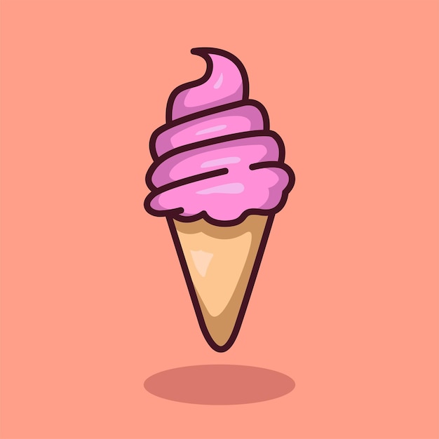 Ilustración vectorial Diseño vectorial de helados Diseño vectorio de helados Ilustración de diseño de dibujos animados
