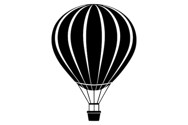 Ilustración vectorial del diseño vectorial de la silueta de un globo de aire caliente