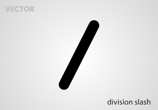 Ilustración vectorial de la división del icono del símbolo matemático
