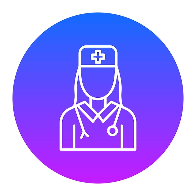 Ilustración vectorial de la doctora femenina