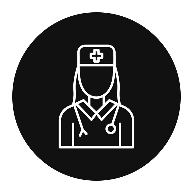 Ilustración vectorial de la doctora femenina
