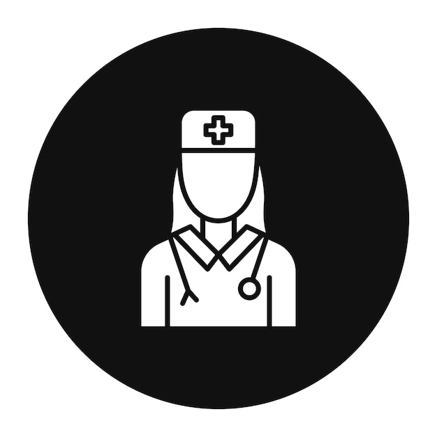 Ilustración vectorial de la doctora femenina