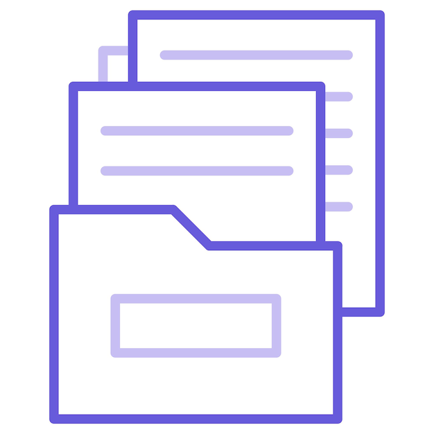 Ilustración vectorial de documentos
