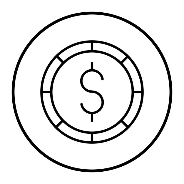 Ilustración vectorial en dólares