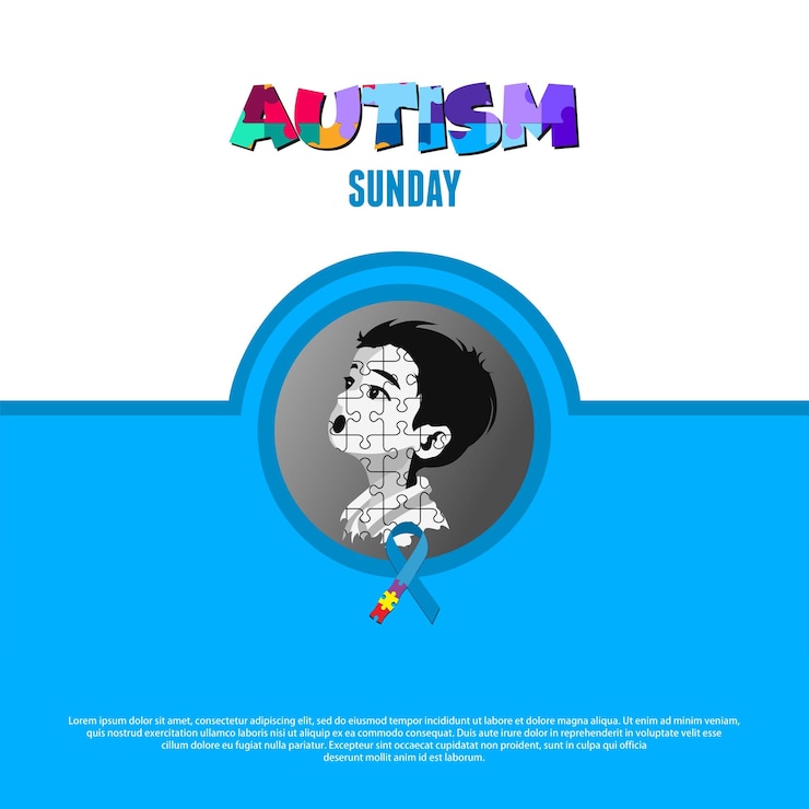 Vector ilustración vectorial del domingo del autismo el diseño se puede usar para pancartas, volantes, carteles, etc.
