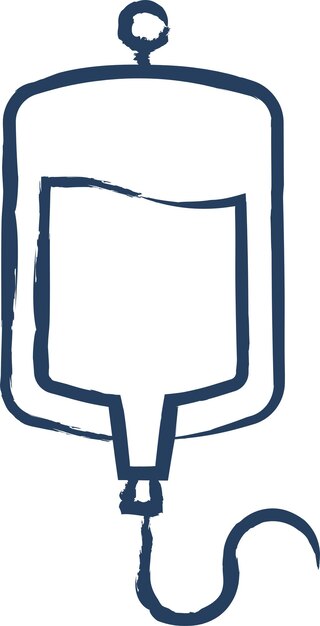 Ilustración vectorial de donación de sangre dibujada a mano