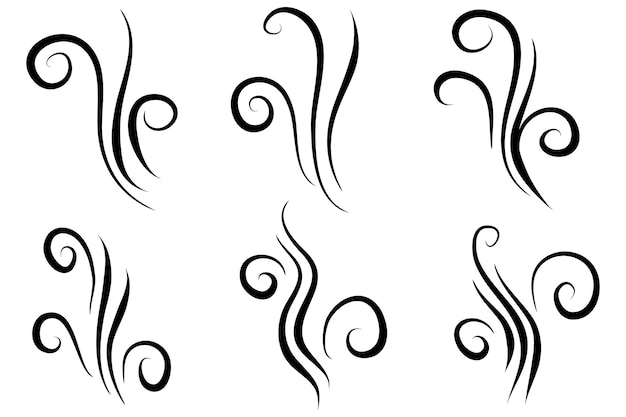 Ilustración vectorial de Doodle de viento estilo dibujado a mano