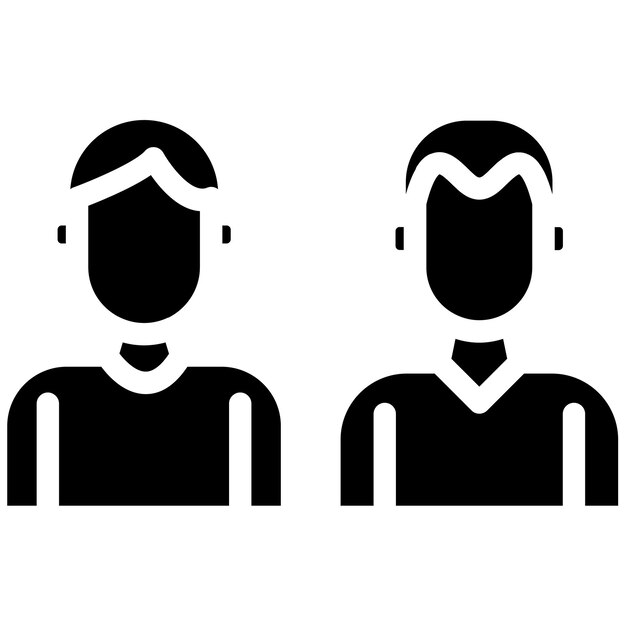 Ilustración vectorial de dos amigos