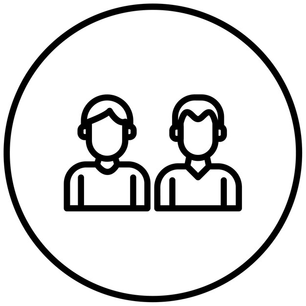 Ilustración vectorial de dos amigos