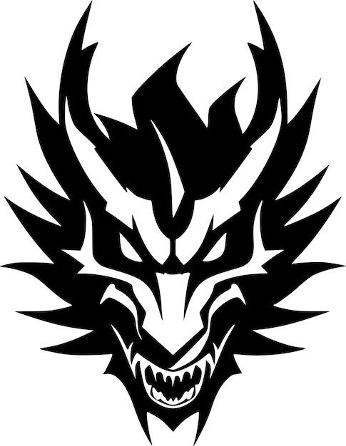 Vector ilustración vectorial de dragón de alta calidad para gráficos de camisetas