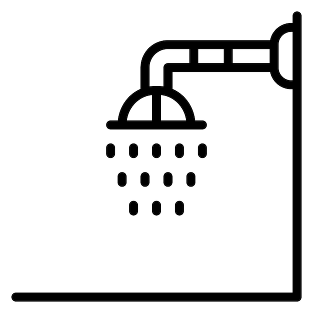Ilustración vectorial de la ducha