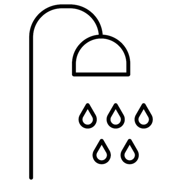 Ilustración vectorial de la ducha