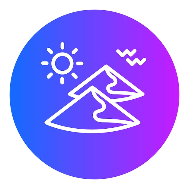Ilustración vectorial de las dunas de arena