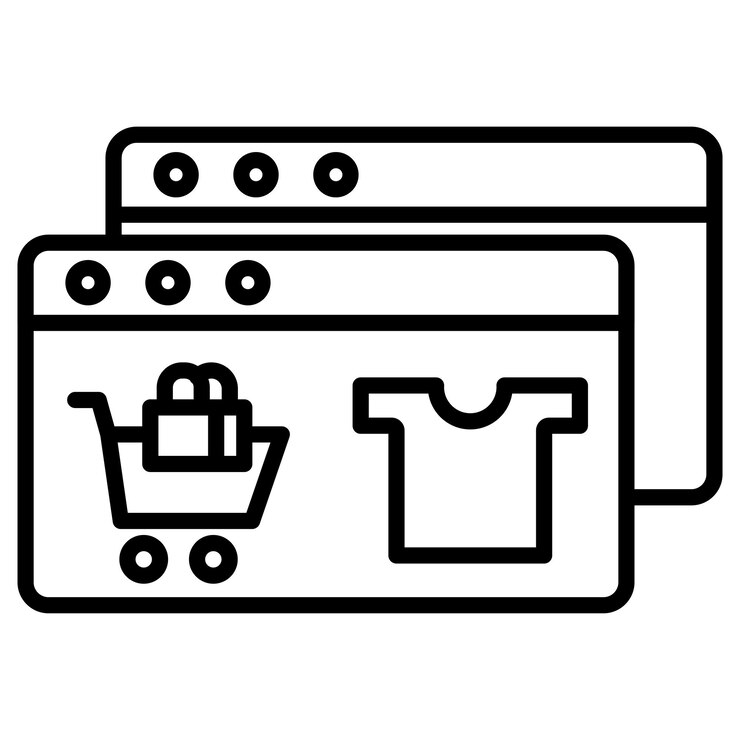 Vector ilustración vectorial duplicada del navegador