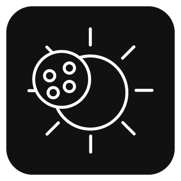Ilustración vectorial del eclipse