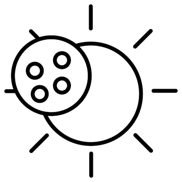 Ilustración vectorial del eclipse